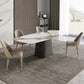 Scandinavian Style Sintered Stone Dining Table Set 1/4/5/7 Pieces Dining Set for Home Use 5 Pieces: Table, 4 Chairs Clearhalo 'Dining Room Sets' 'Dining Tables & Seating' 'dining_room_set' 'furn' 'furn_dining_room_set' 'Furniture' 'furniture_dining_room_set' 'Kitchen & Dining Furniture' 4852961