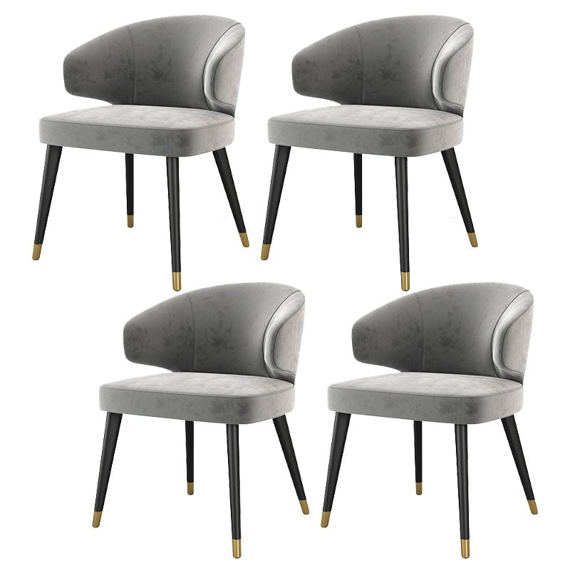 Glam Gray Sintered Stone Dining Table Set 1/4/5/7 Pieces Dining Set 4 Grey Chairs Clearhalo 'Dining Room Sets' 'Dining Tables & Seating' 'dining_room_set' 'furn' 'furn_dining_room_set' 'Furniture' 'furniture_dining_room_set' 'Kitchen & Dining Furniture' 4853011