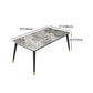 Glam Gray Sintered Stone Dining Table Set 1/4/5/7 Pieces Dining Set Clearhalo 'Dining Room Sets' 'Dining Tables & Seating' 'dining_room_set' 'furn' 'furn_dining_room_set' 'Furniture' 'furniture_dining_room_set' 'Kitchen & Dining Furniture' 4853019