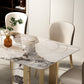 Glam Style Sintered Stone Dining Set 1/2/3/5/6 Pieces Dining Set for Dining Areas Clearhalo 'Dining Room Sets' 'Dining Tables & Seating' 'dining_room_set' 'furn' 'furn_dining_room_set' 'Furniture' 'furniture_dining_room_set' 'Kitchen & Dining Furniture' 4853030