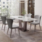 Modern Style Rectangle Sintered Stone Dining Table Set 1/4/5/7 Pieces Dining Set Clearhalo 'Dining Room Sets' 'Dining Tables & Seating' 'dining_room_set' 'furn' 'furn_dining_room_set' 'Furniture' 'furniture_dining_room_set' 'Kitchen & Dining Furniture' 4853042