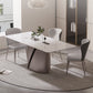 Designer Style Sintered Stone Top Dining Set 1/4/5/7 Pieces Dining Table with Chairs 4 Pieces: Table, 3 Chairs Clearhalo 'Dining Room Sets' 'Dining Tables & Seating' 'dining_room_set' 'furn' 'furn_dining_room_set' 'Furniture' 'furniture_dining_room_set' 'Kitchen & Dining Furniture' 4853053