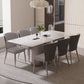 Designer Style Sintered Stone Top Dining Set 1/4/5/7 Pieces Dining Table with Chairs 7 Pieces: Table, 6 Chairs Clearhalo 'Dining Room Sets' 'Dining Tables & Seating' 'dining_room_set' 'furn' 'furn_dining_room_set' 'Furniture' 'furniture_dining_room_set' 'Kitchen & Dining Furniture' 4853057