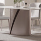 Designer Style Sintered Stone Top Dining Set 1/4/5/7 Pieces Dining Table with Chairs Clearhalo 'Dining Room Sets' 'Dining Tables & Seating' 'dining_room_set' 'furn' 'furn_dining_room_set' 'Furniture' 'furniture_dining_room_set' 'Kitchen & Dining Furniture' 4853063
