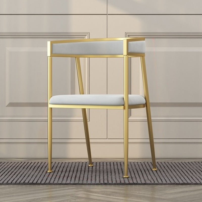 Glam Style Sintered Stone Dining Set 1/3 Pieces Dining Set for Dining Areas 1 White Chair Clearhalo 'Dining Room Sets' 'Dining Tables & Seating' 'dining_room_set' 'furn' 'furn_dining_room_set' 'Furniture' 'furniture_dining_room_set' 'Kitchen & Dining Furniture' 4853071