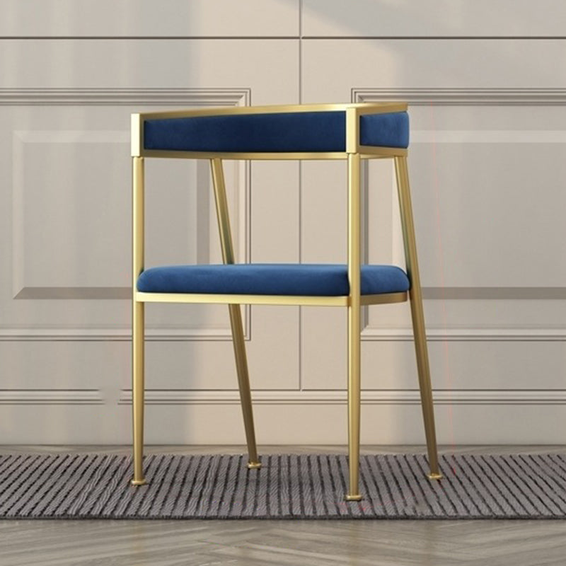 Glam Style Sintered Stone Dining Set 1/3 Pieces Dining Set for Dining Areas 1 Blue Chair Clearhalo 'Dining Room Sets' 'Dining Tables & Seating' 'dining_room_set' 'furn' 'furn_dining_room_set' 'Furniture' 'furniture_dining_room_set' 'Kitchen & Dining Furniture' 4853072