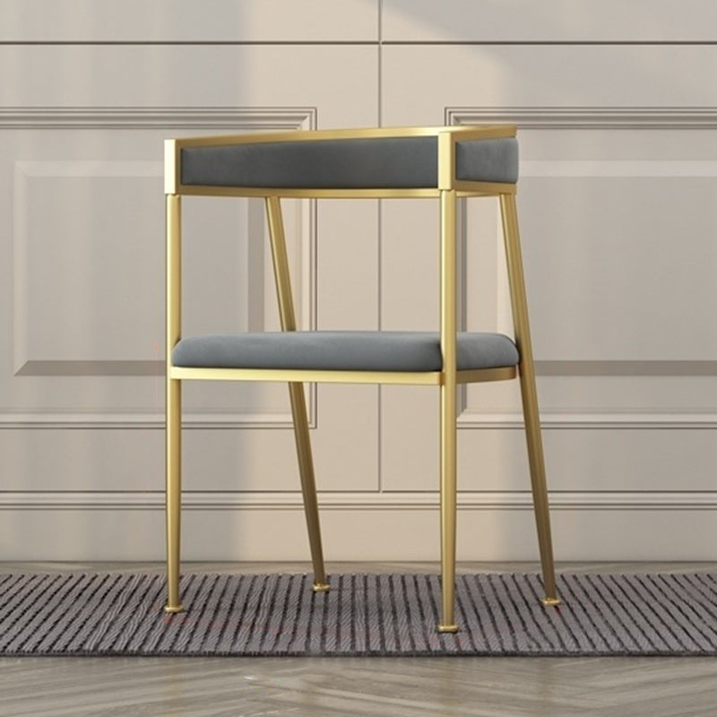 Glam Style Sintered Stone Dining Set 1/3 Pieces Dining Set for Dining Areas 1 Grey Chair Clearhalo 'Dining Room Sets' 'Dining Tables & Seating' 'dining_room_set' 'furn' 'furn_dining_room_set' 'Furniture' 'furniture_dining_room_set' 'Kitchen & Dining Furniture' 4853074