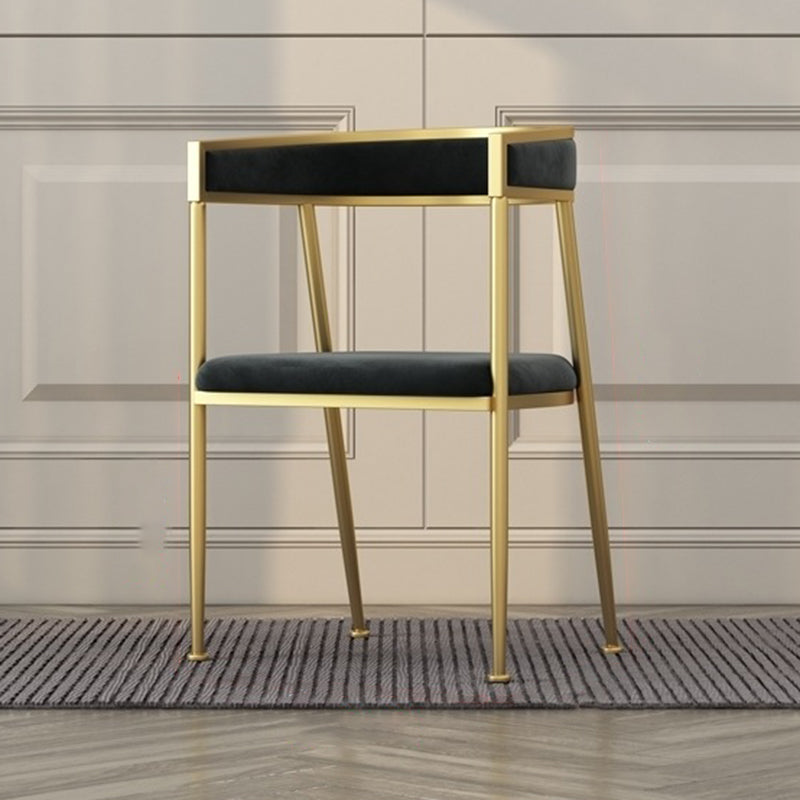 Glam Style Sintered Stone Dining Set 1/3 Pieces Dining Set for Dining Areas 1 Black Chair Clearhalo 'Dining Room Sets' 'Dining Tables & Seating' 'dining_room_set' 'furn' 'furn_dining_room_set' 'Furniture' 'furniture_dining_room_set' 'Kitchen & Dining Furniture' 4853076