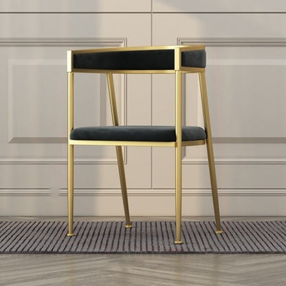 Glam Style Sintered Stone Dining Set 1/3 Pieces Dining Set for Dining Areas 1 Black Chair Clearhalo 'Dining Room Sets' 'Dining Tables & Seating' 'dining_room_set' 'furn' 'furn_dining_room_set' 'Furniture' 'furniture_dining_room_set' 'Kitchen & Dining Furniture' 4853076