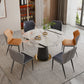 Glam Style Sintered Stone Dining Set 1/2/6/7 Pieces Dining Set for Dining Areas 7 Pieces: Table, 6 Chairs Clearhalo 'Dining Room Sets' 'Dining Tables & Seating' 'dining_room_set' 'furn' 'furn_dining_room_set' 'Furniture' 'furniture_dining_room_set' 'Kitchen & Dining Furniture' 4853103