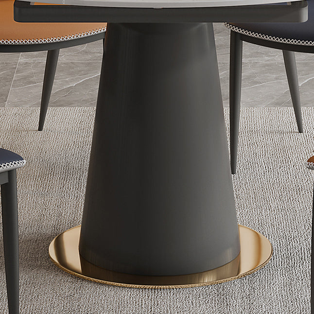 Glam Style Sintered Stone Dining Set 1/2/6/7 Pieces Dining Set for Dining Areas Clearhalo 'Dining Room Sets' 'Dining Tables & Seating' 'dining_room_set' 'furn' 'furn_dining_room_set' 'Furniture' 'furniture_dining_room_set' 'Kitchen & Dining Furniture' 4853112