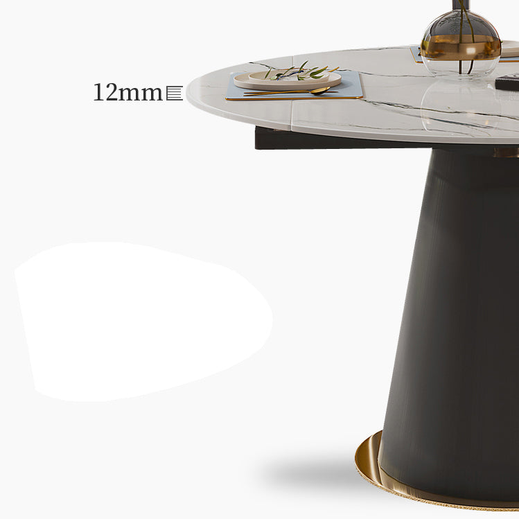 Glam Style Sintered Stone Dining Set 1/2/6/7 Pieces Dining Set for Dining Areas Clearhalo 'Dining Room Sets' 'Dining Tables & Seating' 'dining_room_set' 'furn' 'furn_dining_room_set' 'Furniture' 'furniture_dining_room_set' 'Kitchen & Dining Furniture' 4853113