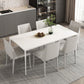 Modern Sintered Stone Dining Table Set 1/4/5/7 Pieces Dining Set for Kitchen 7 Pieces: Table, 6 Chairs Clearhalo 'Dining Room Sets' 'Dining Tables & Seating' 'dining_room_set' 'furn' 'furn_dining_room_set' 'Furniture' 'furniture_dining_room_set' 'Kitchen & Dining Furniture' 4853119