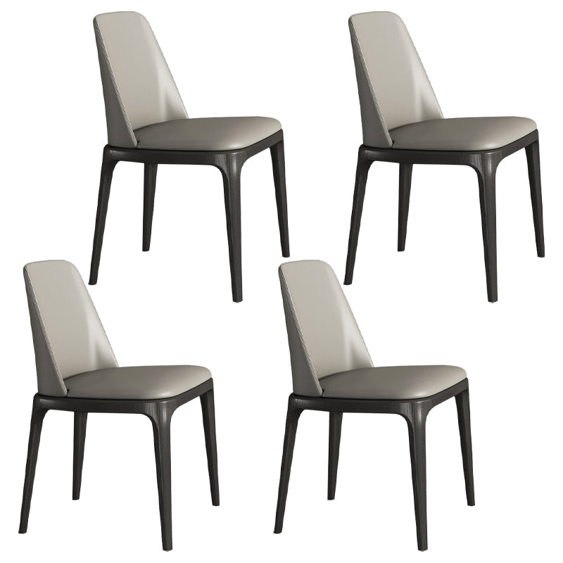 Contemporary Style Sintered Stone Dining Table Set 1/4/5/7 Pieces Dining Set for Home 4 Grey Chairs Clearhalo 'Dining Room Sets' 'Dining Tables & Seating' 'dining_room_set' 'furn' 'furn_dining_room_set' 'Furniture' 'furniture_dining_room_set' 'Kitchen & Dining Furniture' 4853137