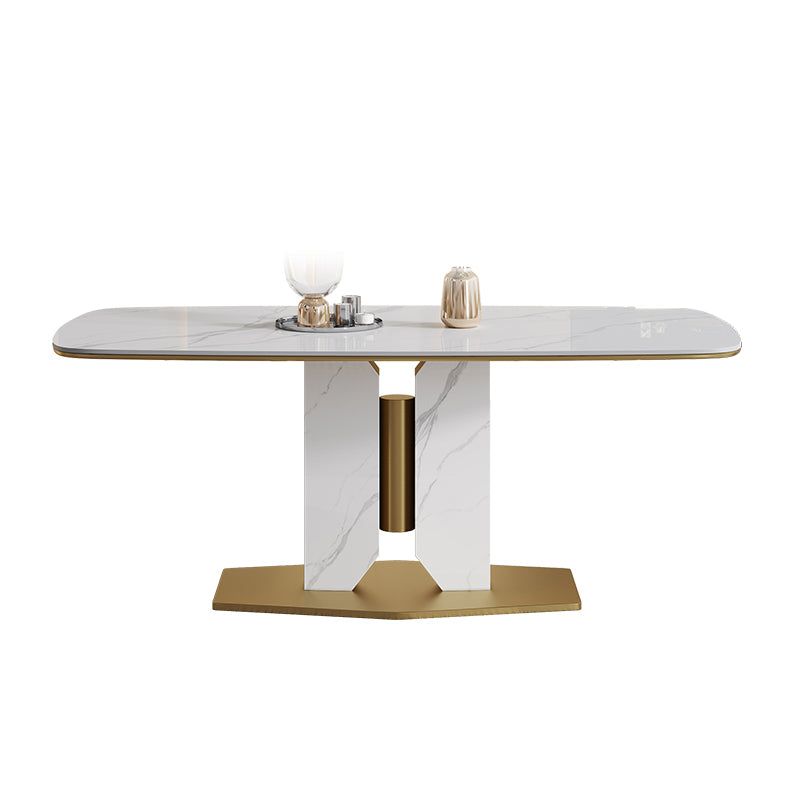 Nordic Sintered Stone Top Dining Set 1/4/5/7 Pieces Rectangle Dining Table with Chairs Clearhalo 'Dining Room Sets' 'Dining Tables & Seating' 'dining_room_set' 'furn' 'furn_dining_room_set' 'Furniture' 'furniture_dining_room_set' 'Kitchen & Dining Furniture' 4853156