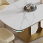 Nordic Sintered Stone Top Dining Set 1/4/5/7 Pieces Rectangle Dining Table with Chairs Clearhalo 'Dining Room Sets' 'Dining Tables & Seating' 'dining_room_set' 'furn' 'furn_dining_room_set' 'Furniture' 'furniture_dining_room_set' 'Kitchen & Dining Furniture' 4853157