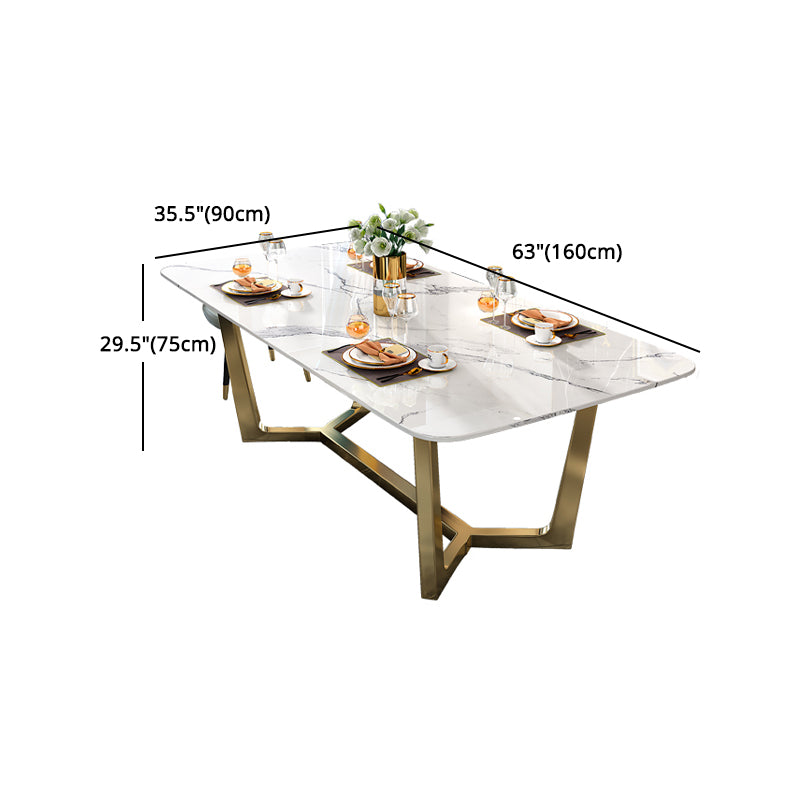 Contemporary Sintered Stone Dining Table Set 1/4/5/6/7 Pieces Dining Set for Home Clearhalo 'Dining Room Sets' 'Dining Tables & Seating' 'dining_room_set' 'furn' 'furn_dining_room_set' 'Furniture' 'furniture_dining_room_set' 'Kitchen & Dining Furniture' 4853185
