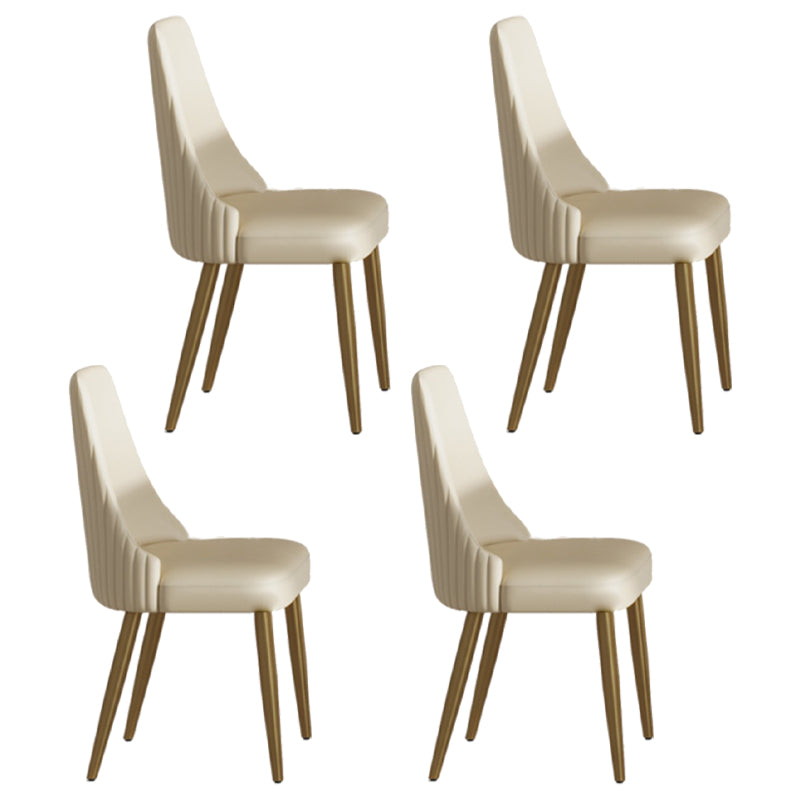 Modern Sintered Stone Top Dining Set Rectangle 1/4/5/6/7 Pieces Dining Table with Chairs 4 White Chairs Clearhalo 'Dining Room Sets' 'Dining Tables & Seating' 'dining_room_set' 'furn' 'furn_dining_room_set' 'Furniture' 'furniture_dining_room_set' 'Kitchen & Dining Furniture' 4853189