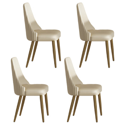 Modern Sintered Stone Top Dining Set Rectangle 1/4/5/6/7 Pieces Dining Table with Chairs 4 White Chairs Clearhalo 'Dining Room Sets' 'Dining Tables & Seating' 'dining_room_set' 'furn' 'furn_dining_room_set' 'Furniture' 'furniture_dining_room_set' 'Kitchen & Dining Furniture' 4853189