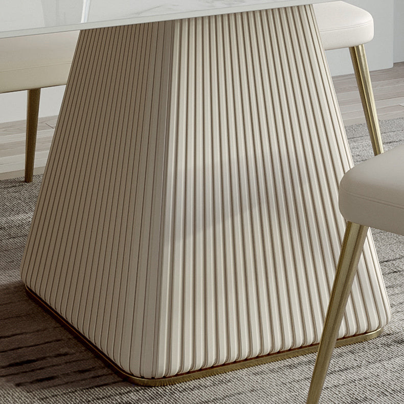 Modern Sintered Stone Top Dining Set Rectangle 1/4/5/6/7 Pieces Dining Table with Chairs Clearhalo 'Dining Room Sets' 'Dining Tables & Seating' 'dining_room_set' 'furn' 'furn_dining_room_set' 'Furniture' 'furniture_dining_room_set' 'Kitchen & Dining Furniture' 4853196