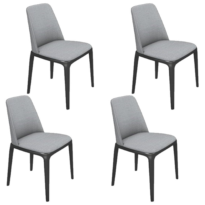 Glam 1/4/6 Pieces Dining Set Round Stone Dining Table for Dining Room 4 Dark Grey Chairs Clearhalo 'Dining Room Sets' 'Dining Tables & Seating' 'dining_room_set' 'furn' 'furn_dining_room_set' 'Furniture' 'furniture_dining_room_set' 'Kitchen & Dining Furniture' 4853206