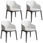 Glam 1/4/6 Pieces Dining Set Round Stone Dining Table for Dining Room 4 White Chairs Clearhalo 'Dining Room Sets' 'Dining Tables & Seating' 'dining_room_set' 'furn' 'furn_dining_room_set' 'Furniture' 'furniture_dining_room_set' 'Kitchen & Dining Furniture' 4853214