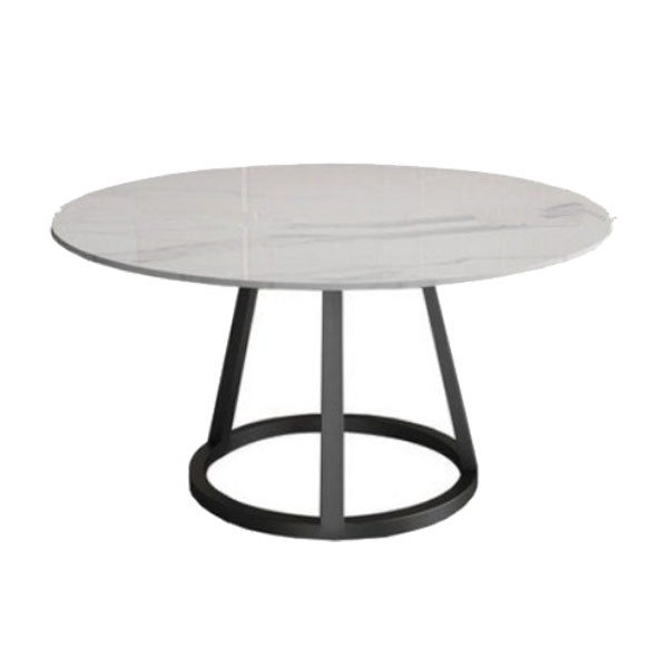 Glam 1/4/6 Pieces Dining Set Round Stone Dining Table for Dining Room Clearhalo 'Dining Room Sets' 'Dining Tables & Seating' 'dining_room_set' 'furn' 'furn_dining_room_set' 'Furniture' 'furniture_dining_room_set' 'Kitchen & Dining Furniture' 4853217