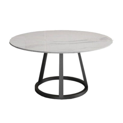 Glam 1/4/6 Pieces Dining Set Round Stone Dining Table for Dining Room Clearhalo 'Dining Room Sets' 'Dining Tables & Seating' 'dining_room_set' 'furn' 'furn_dining_room_set' 'Furniture' 'furniture_dining_room_set' 'Kitchen & Dining Furniture' 4853217