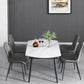 Modern Style 1/2/5/6/7 Pieces Dining Room Set Round Dining Table Set 5 Pieces: Table, 4 Chairs Clearhalo 'Dining Room Sets' 'Dining Tables & Seating' 'dining_room_set' 'furn' 'furn_dining_room_set' 'Furniture' 'furniture_dining_room_set' 'Kitchen & Dining Furniture' 4853231