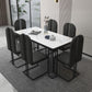 Modern 1/2/6/7 Pieces Dinette Set with White Sintered Stone Top Rectangle Dining Table Set Clearhalo 'Dining Room Sets' 'Dining Tables & Seating' 'dining_room_set' 'furn' 'furn_dining_room_set' 'Furniture' 'furniture_dining_room_set' 'Kitchen & Dining Furniture' 4853249