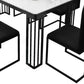 Modern 1/2/6/7 Pieces Dinette Set with White Sintered Stone Top Rectangle Dining Table Set Clearhalo 'Dining Room Sets' 'Dining Tables & Seating' 'dining_room_set' 'furn' 'furn_dining_room_set' 'Furniture' 'furniture_dining_room_set' 'Kitchen & Dining Furniture' 4853252