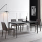 Modern 1/4/5/7 Pieces Black Dinette Set with Sintered Stone Top Rectangle Dining Table Set 5 Pieces: Table, 4 Chairs Clearhalo 'Dining Room Sets' 'Dining Tables & Seating' 'dining_room_set' 'furn' 'furn_dining_room_set' 'Furniture' 'furniture_dining_room_set' 'Kitchen & Dining Furniture' 4853262