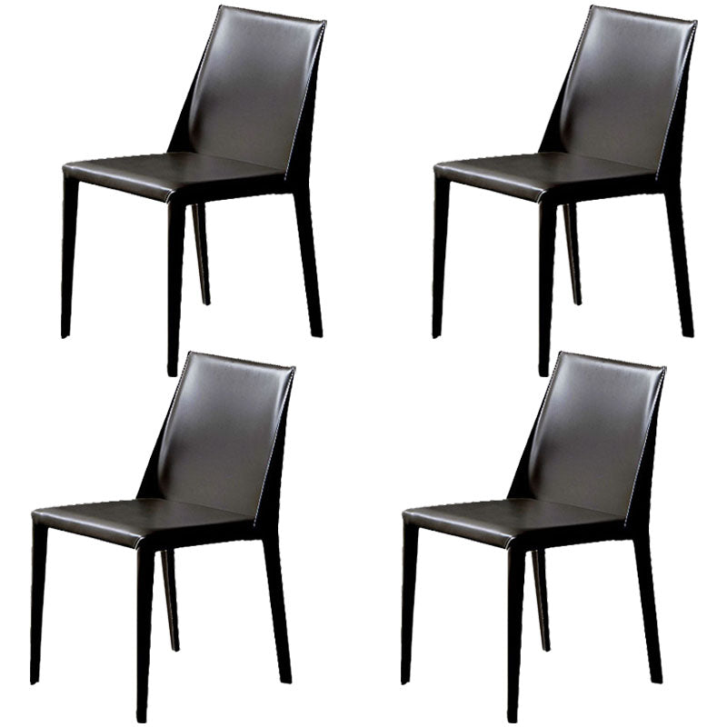 Modern 1/4/5/7 Pieces Black Dinette Set with Sintered Stone Top Rectangle Dining Table Set 4 Black Chairs Clearhalo 'Dining Room Sets' 'Dining Tables & Seating' 'dining_room_set' 'furn' 'furn_dining_room_set' 'Furniture' 'furniture_dining_room_set' 'Kitchen & Dining Furniture' 4853266