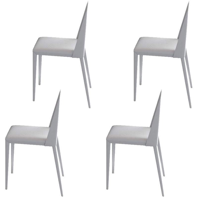 Modern 1/4/5/7 Pieces Black Dinette Set with Sintered Stone Top Rectangle Dining Table Set 4 White Chairs Clearhalo 'Dining Room Sets' 'Dining Tables & Seating' 'dining_room_set' 'furn' 'furn_dining_room_set' 'Furniture' 'furniture_dining_room_set' 'Kitchen & Dining Furniture' 4853268