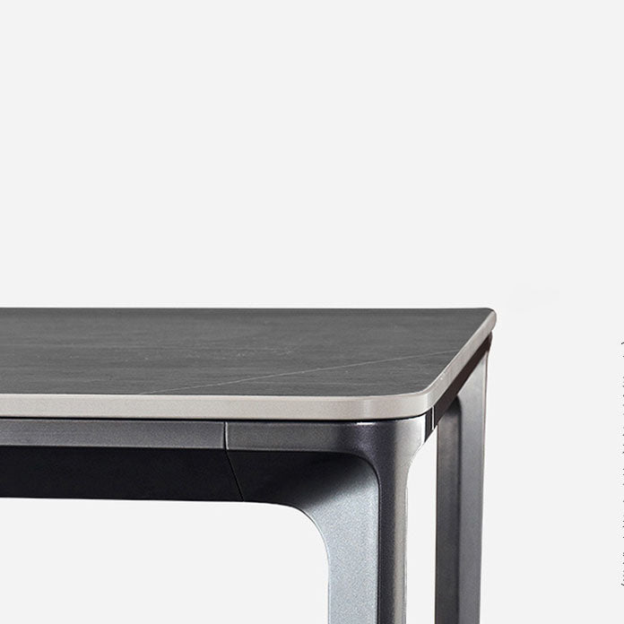 Modern 1/4/5/7 Pieces Black Dinette Set with Sintered Stone Top Rectangle Dining Table Set Clearhalo 'Dining Room Sets' 'Dining Tables & Seating' 'dining_room_set' 'furn' 'furn_dining_room_set' 'Furniture' 'furniture_dining_room_set' 'Kitchen & Dining Furniture' 4853272