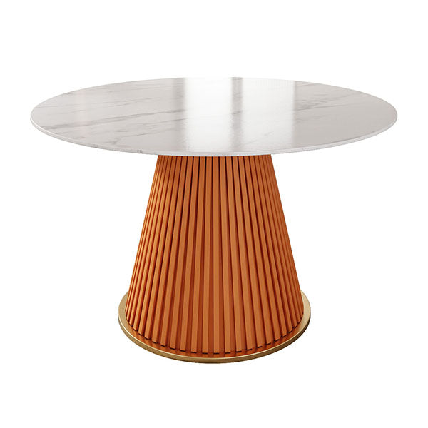 Glam 1/5 Pieces Dining Set Round Stone Dining Table for Kitchen Dining Room Clearhalo 'Dining Room Sets' 'Dining Tables & Seating' 'dining_room_set' 'furn' 'furn_dining_room_set' 'Furniture' 'furniture_dining_room_set' 'Kitchen & Dining Furniture' 4853291