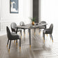 Sintered Stone Dining Table Traditional Luxury 4 Legs Dining Table Gray 70.9"L x 35.4"W x 29.5"H Without Chairs Clearhalo 'Dining Tables & Seating' 'Dining Tables' 'dining_table' 'furn' 'furn_dining_table' 'Furniture' 'furniture_dining_table' 'Kitchen & Dining Furniture' 'kitchen' 'kitchen_dining_table' 4853355