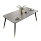 Sintered Stone Dining Table Traditional Luxury 4 Legs Dining Table Clearhalo 'Dining Tables & Seating' 'Dining Tables' 'dining_table' 'furn' 'furn_dining_table' 'Furniture' 'furniture_dining_table' 'Kitchen & Dining Furniture' 'kitchen' 'kitchen_dining_table' 4853358