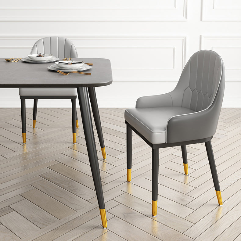 Sintered Stone Dining Table Traditional Luxury 4 Legs Dining Table Clearhalo 'Dining Tables & Seating' 'Dining Tables' 'dining_table' 'furn' 'furn_dining_table' 'Furniture' 'furniture_dining_table' 'Kitchen & Dining Furniture' 'kitchen' 'kitchen_dining_table' 4853361