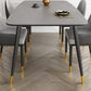 Sintered Stone Dining Table Traditional Luxury 4 Legs Dining Table Clearhalo 'Dining Tables & Seating' 'Dining Tables' 'dining_table' 'furn' 'furn_dining_table' 'Furniture' 'furniture_dining_table' 'Kitchen & Dining Furniture' 'kitchen' 'kitchen_dining_table' 4853362