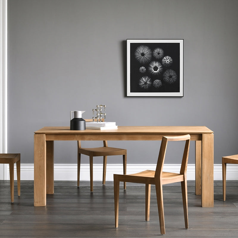 Rectangle 4 Legs Furniture Solid Wood Mid-Century Table for Dining Room Brown 63"L x 27.6"W x 29.5"H Without Chairs Clearhalo 'Dining Tables & Seating' 'Dining Tables' 'dining_table' 'furn' 'furn_dining_table' 'Furniture' 'furniture_dining_table' 'Kitchen & Dining Furniture' 'kitchen' 'kitchen_dining_table' 4853370