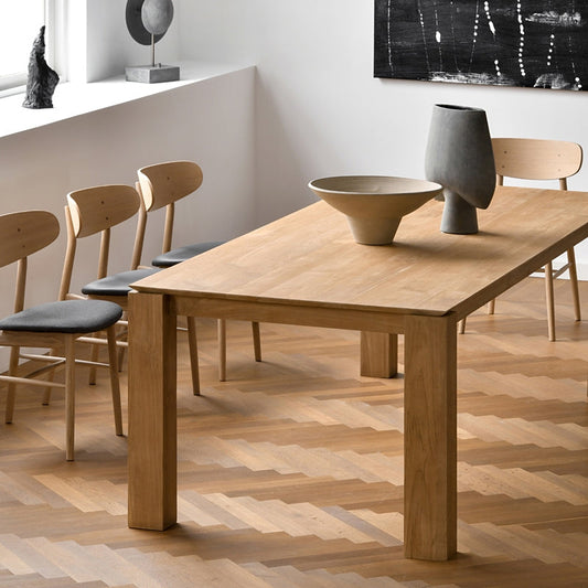 Rectangle 4 Legs Furniture Solid Wood Mid-Century Table for Dining Room Clearhalo 'Dining Tables & Seating' 'Dining Tables' 'dining_table' 'furn' 'furn_dining_table' 'Furniture' 'furniture_dining_table' 'Kitchen & Dining Furniture' 'kitchen' 'kitchen_dining_table' 4853371
