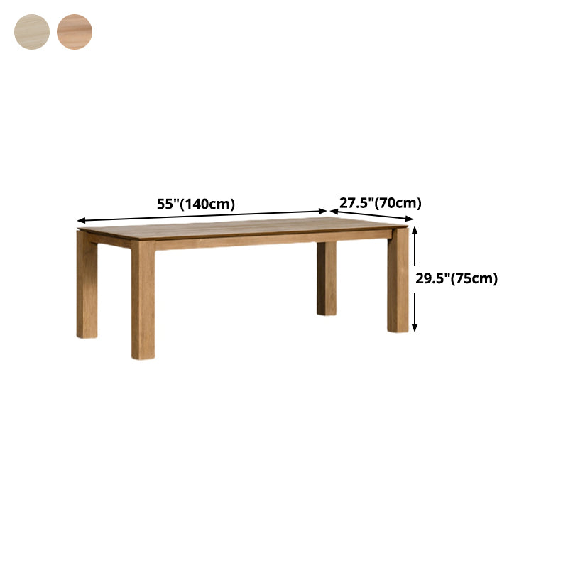 Rectangle 4 Legs Furniture Solid Wood Mid-Century Table for Dining Room Clearhalo 'Dining Tables & Seating' 'Dining Tables' 'dining_table' 'furn' 'furn_dining_table' 'Furniture' 'furniture_dining_table' 'Kitchen & Dining Furniture' 'kitchen' 'kitchen_dining_table' 4853377