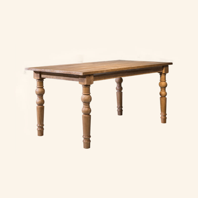 Medieval Modern Dining Table for Restaurant Rectangle Pine Wood Table with 4 Legs Without Chairs Clearhalo 'Dining Tables & Seating' 'Dining Tables' 'dining_table' 'furn' 'furn_dining_table' 'Furniture' 'furniture_dining_table' 'Kitchen & Dining Furniture' 'kitchen' 'kitchen_dining_table' 4853380