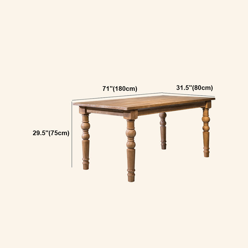Medieval Modern Dining Table for Restaurant Rectangle Pine Wood Table with 4 Legs Clearhalo 'Dining Tables & Seating' 'Dining Tables' 'dining_table' 'furn' 'furn_dining_table' 'Furniture' 'furniture_dining_table' 'Kitchen & Dining Furniture' 'kitchen' 'kitchen_dining_table' 4853402