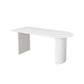 Solid Wood White Dining Table Simplicity Double Pedestal Table for Dining Room Clearhalo 'Dining Tables & Seating' 'Dining Tables' 'dining_table' 'furn' 'furn_dining_table' 'Furniture' 'furniture_dining_table' 'Kitchen & Dining Furniture' 'kitchen' 'kitchen_dining_table' 4853417