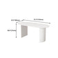 Solid Wood White Dining Table Simplicity Double Pedestal Table for Dining Room Clearhalo 'Dining Tables & Seating' 'Dining Tables' 'dining_table' 'furn' 'furn_dining_table' 'Furniture' 'furniture_dining_table' 'Kitchen & Dining Furniture' 'kitchen' 'kitchen_dining_table' 4853421