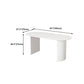 Solid Wood White Dining Table Simplicity Double Pedestal Table for Dining Room Clearhalo 'Dining Tables & Seating' 'Dining Tables' 'dining_table' 'furn' 'furn_dining_table' 'Furniture' 'furniture_dining_table' 'Kitchen & Dining Furniture' 'kitchen' 'kitchen_dining_table' 4853425