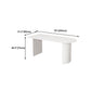 Solid Wood White Dining Table Simplicity Double Pedestal Table for Dining Room Clearhalo 'Dining Tables & Seating' 'Dining Tables' 'dining_table' 'furn' 'furn_dining_table' 'Furniture' 'furniture_dining_table' 'Kitchen & Dining Furniture' 'kitchen' 'kitchen_dining_table' 4853430