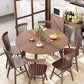 Solid Wood Dining Table Modern Brown 4 Legs Dining Table for Home Use 47.2"L x 47.2"W x 29.5"H Walnut Clearhalo 'Dining Tables & Seating' 'Dining Tables' 'dining_table' 'Furniture' 'furniture_dining_table' 'Kitchen & Dining Furniture' 'kitchen' 'kitchen_dining_table' 4853431
